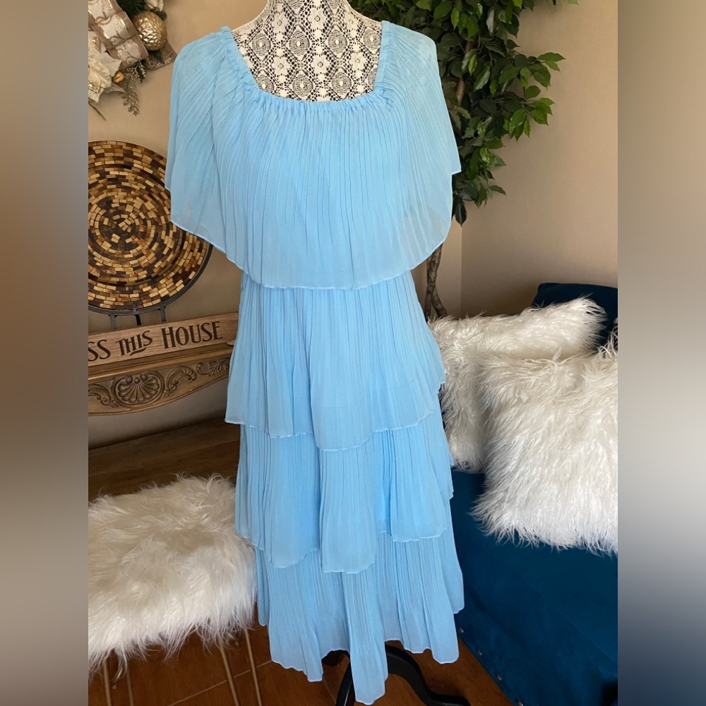 #306 Chiffon Ruffle Dress - Picture 4 of 5